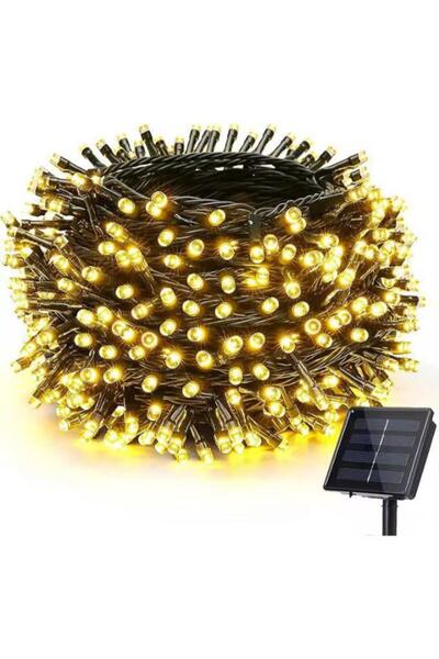 OEM Instalatie solara decorativa lumina calda 500 LED 50m, rezistenta la apa IP67, cu panou mare