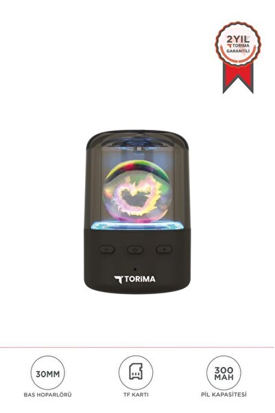 Torima D73 Siyah RGB LED Işıklı Kablosuz Bluetooth Hoparlör