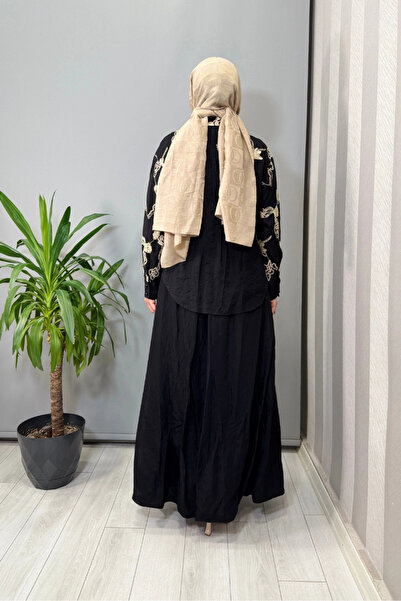 Ghisa Embroidered Skirt Suit Black 26Kgstkm1864
