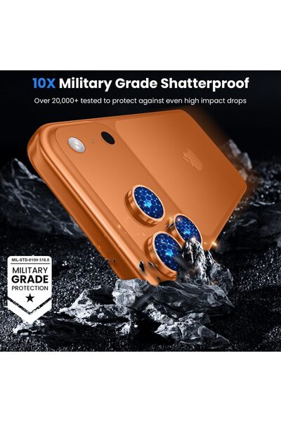 m.tk moveteck İphone 17 Pro & 17 Pro Max Uyumlu Kamera Koruma Lens Koruyucu Temperli Cam Uygulama Aparatlı