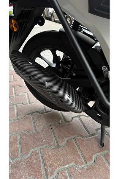 İ.S.K.STORE Dio eksoz üzeri karbon desen koruma kapak