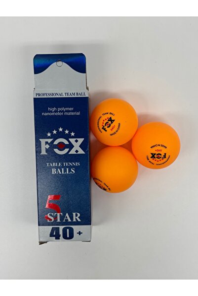 Generic FOX Professional Table Tennis Balls, 5 Star, 40+ High Polymer, Orange, 3-Pack