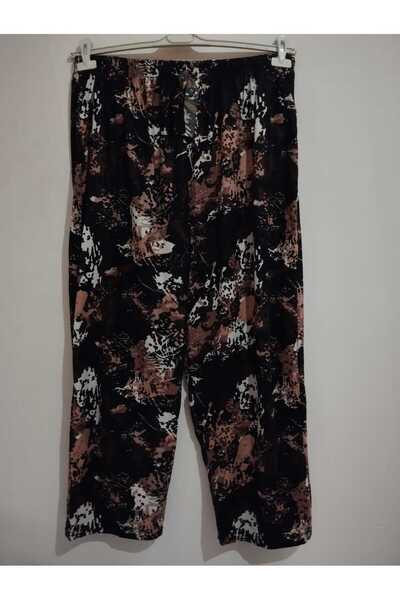 anne moda ankara Winter, Plus Size, 6-7-8 XL Suede Fabric, 2 Pockets, Draped, High Waist Pants