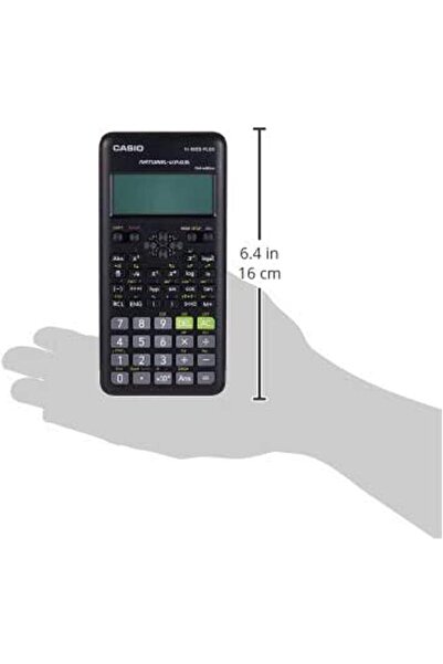 Casio الآلة الحاسبة العلمية FX-82ESPLUS-2-WDTV الإصدار الثاني باللون الأسود