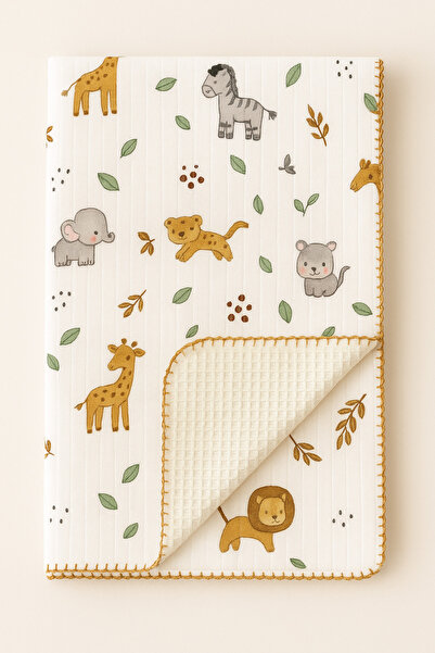 Baharda Nova 100% Cotton Double Layer Muslin Baby Blanket Cover Pique