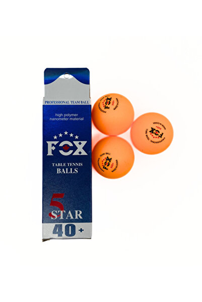 Generic FOX Professional Table Tennis Balls, 5 Star, 40+ High Polymer, Orange, 3-Pack