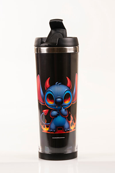 MUKKO HOME ترمس فولاذي مزخرف بتطريز - 360 مل |   غطاء مانع للتسرب، وعاء داخلي...