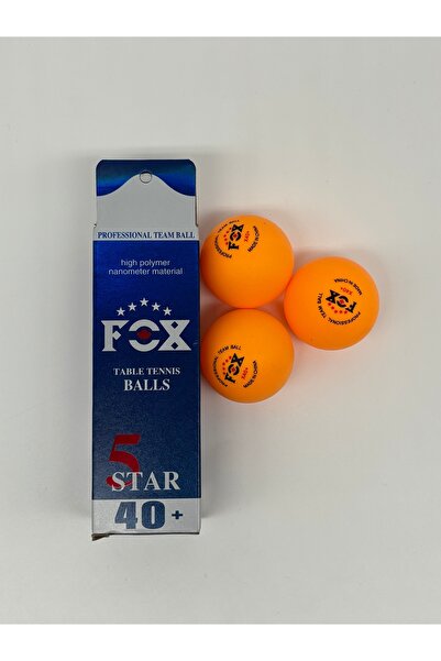 Generic FOX Professional Table Tennis Balls, 5 Star, 40+ High Polymer, Orange, 3-Pack