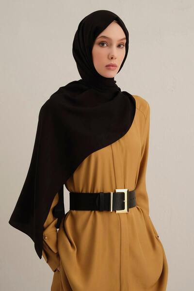 Armine Απλό σάλι Lyocell - Μαύρο 01