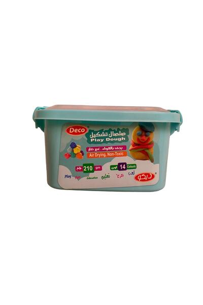 Generic Deco Modeling Clay, 14 Colors, 210 g, Air Dry, Non-Toxic, Plastic Box