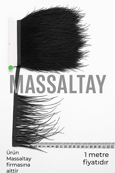 Massaltay Deve Kuşu Tüyü Şerit 1 Metre – Elbise, Abiye, Kostüm, Dekoratif Süsleme