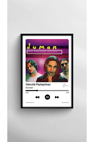 Thetic Duman - Colectia Single Unică de Solitarie PREMIUM Poster Spotify - Poster cu cântec!