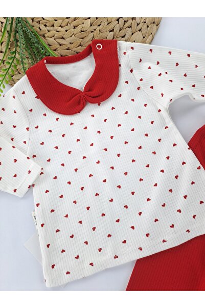Butik Baby Girl Heart Pajama Set Gift Set Two-Piece Pajama Set
