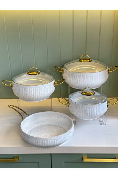 dunyazuccaciye Sandra 7 Parça Granit Tencere Seti