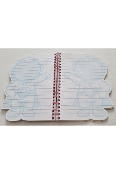 Modellino Спіральний виріз 60 аркушів з рельєфним наклейкою з кришкою, філігранними сторінками, A5, лінійований зошит