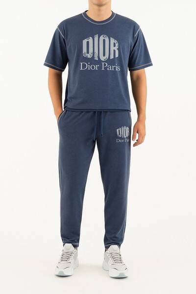 STITCH by MH Mens Oversize Silkati Tshirt & Long Pajama Set