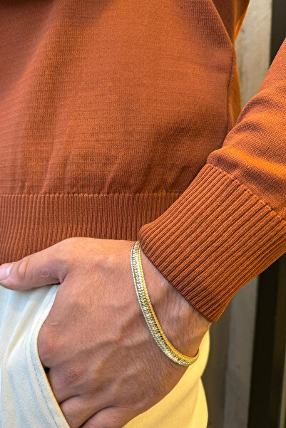 thesunfyre ΑΝΔΡΙΚΟ Πλεκτό πουλόβερ με μακρύ μανίκι και μισό ψαράκι σε κανονική εφαρμογή