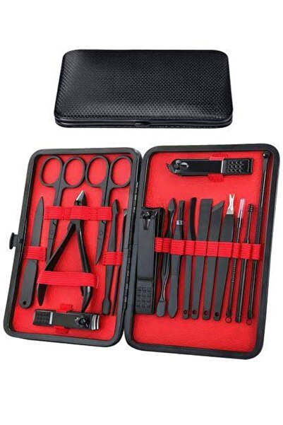 Genel Markalar 18 Parça Manikür Pedikür seti Tırnak Bakım Seti çantalı