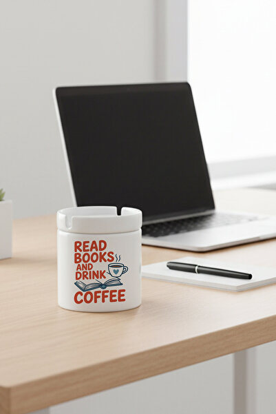 giftkonsept Τασάκι χωρίς άρωμα με κεραμικό κάλυμμα με στάμπα Read Books And C...