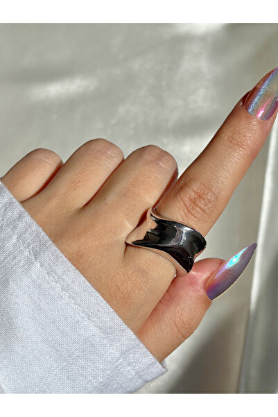 Eylülün Takısı Women's Silver Color Thick Ring