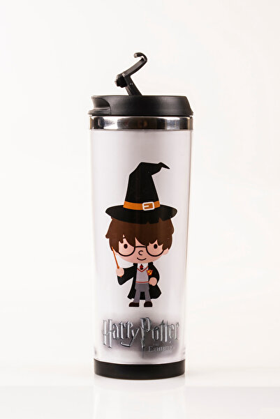 MUKKO HOME كوب هاري بوتر المزخرف من الفولاذ - 360 مل |   غطاء مانع للتسرب، وع...
