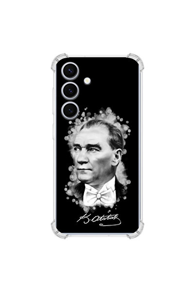 PrintiFy Anti-Shock Case with Ataturk Design Compatible with Samsung Galaxy S...