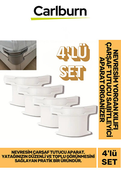 Carlburn Özel Üretim Kaymaz Pratik Nevresim Yorgan Kılıfı Çarşaf Tutucu Sabit...