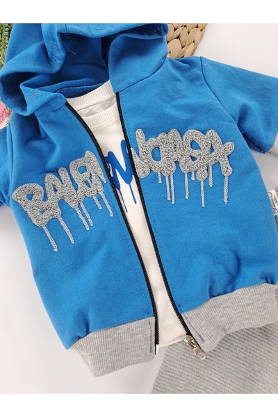 Butik Boys' Three-Piece Set Seasonal Two-Thread Non-Shardon Premium Quality Bady Vest Pants