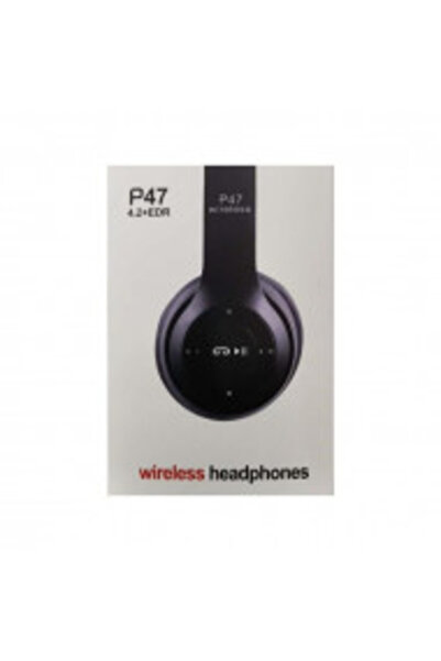 Poro Online Casti Wireless P47 Radio MP3 Card Microfon Albastre