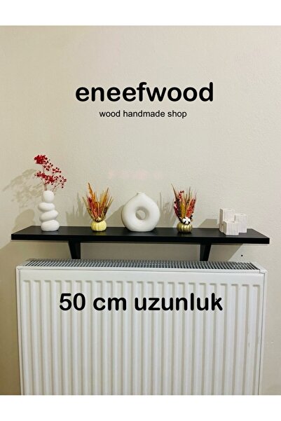 eneefwood petek üstü raf 50x15 mat siyah dresuar