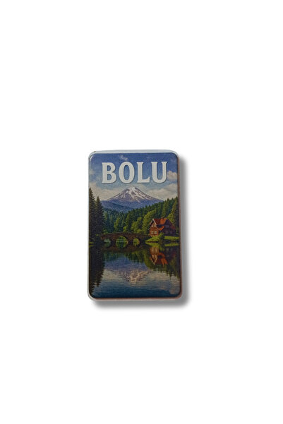 CraftbyBYC Bolu Temalı Resimli Ahşap Buzdolabı Magneti-Hediyelik Konsept Magnet
