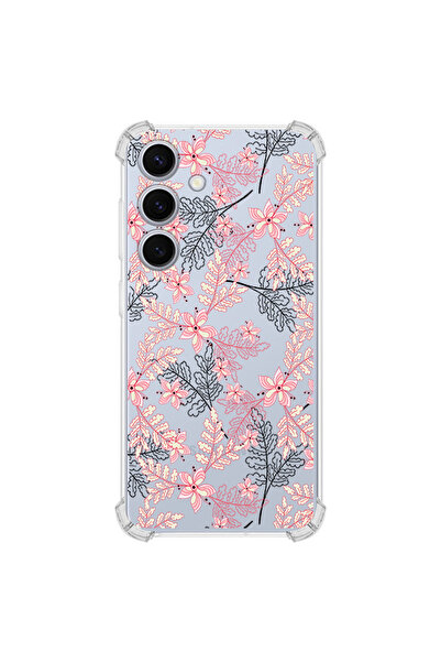 PrintiFy Anti-Shock Case with Floral Red Design Compatible with Samsung Galax...