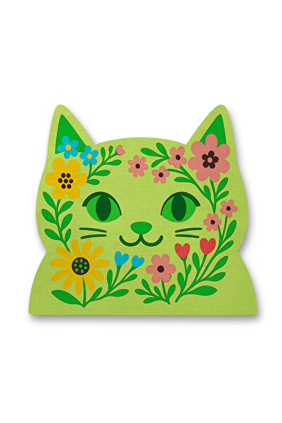 Rugs Modern Halı سجادة ديكور عصرية من MOSSO بنمط قطة أخضر اللون وقاعدة منسوجة...