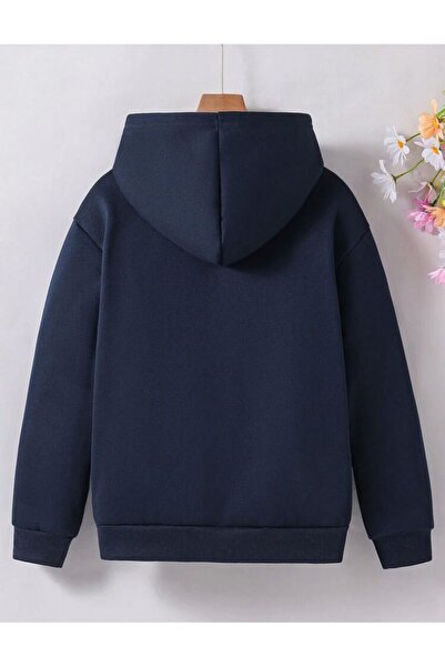 BYMEER Lacivert Çocuk Kapşonlu Hırka