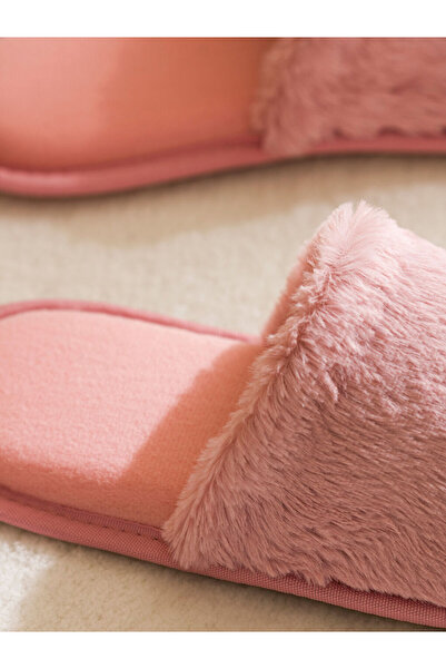 LC Waikiki Pink Plush Women's House Slippers