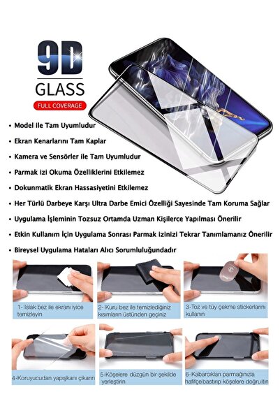 HANPORIUM Oppo A6x 5G Uyumlu Ekran Koruyucu 9D Kırılmaz Cam - Extra Darbe Korumalı - Tam Kaplar