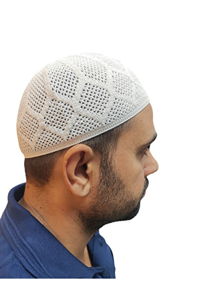 semazen Hand Knitted Model Prayer Rug White