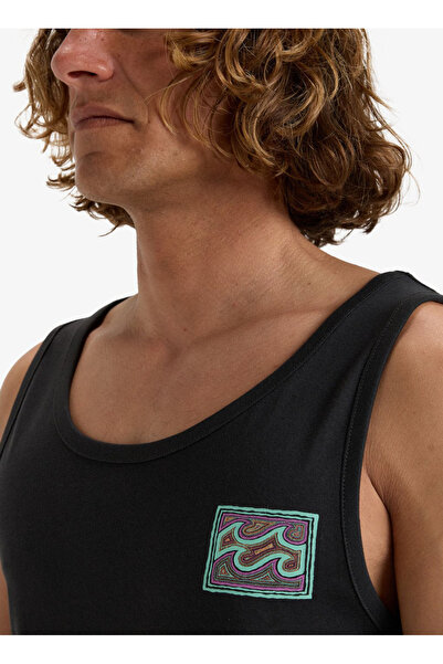 BİLLABONG Crayon Wave Tk Eby Black Crew Neck Regular Fit Plain Men's T-Shirt