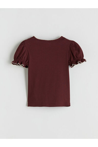 LC Waikiki Square Neck Girl's T-Shirt