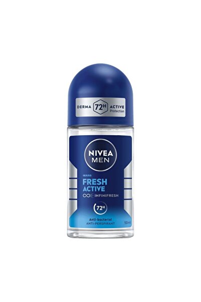 Beiersdorf مزيل عرق نيفيا للرجال مضاد للتعرق فريش أكتيف رول أون، 50 مل