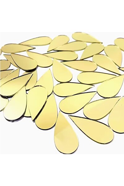 zafrakreklam Dekor Süs Ayna Damla 100x Adet Pleksi Dekoratif 2,5cm Pleksi Ken...