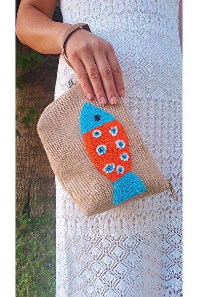 Makyaj Çantası, clutch , El Çantası, punch(panç), el emeği