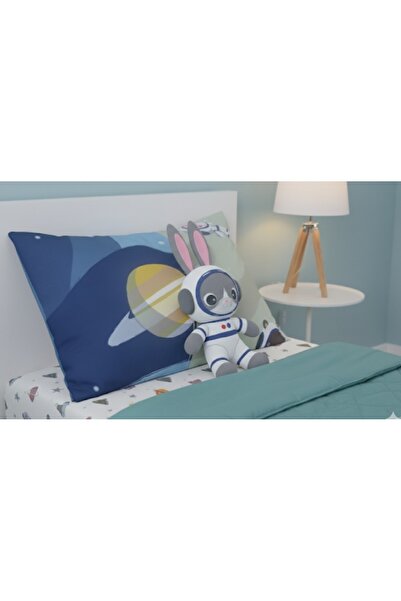 Taç Ranforce Astronaut Rabbit Cotton Pillowcase – 1 Piece – 50X70 cm