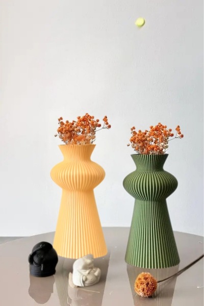 Minima Art Studio 2-Piece Nordic Style Bohemian Vase Pinterest Pampas Vase Decorative Living Room Accessory Table Ornament