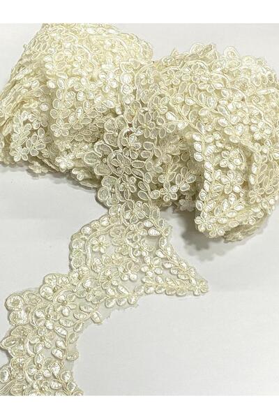 karantuhafiye Cream Guipure / Pearl Guipure / 13.5 Meters