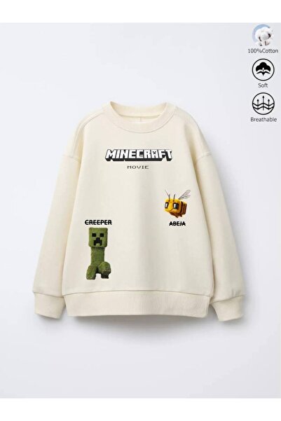 Butik Çocuk Mınecraft baskılı Premium kalite Sweat