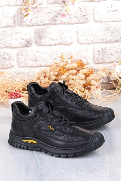 Pepita 1040 Comfortable Rubber Laced Rubber Sole Nubuck Genuine Leather Men's Shoes