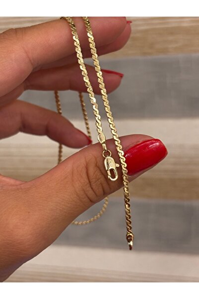 Butik XUping 14K S Kıvrımlı Wave Zincir Kolye