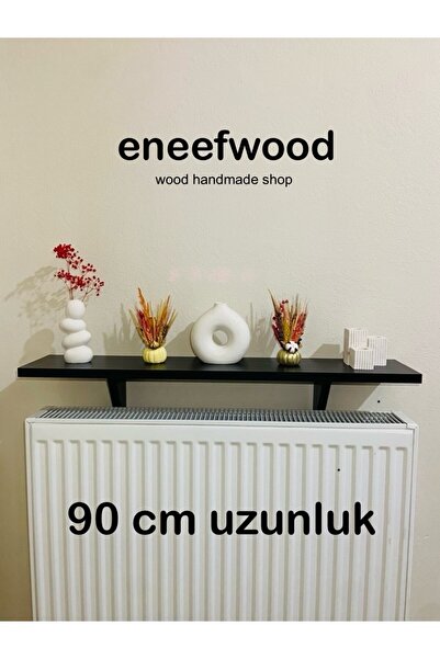eneefwood petek üstü raf 90x15 mat siyah dresuar