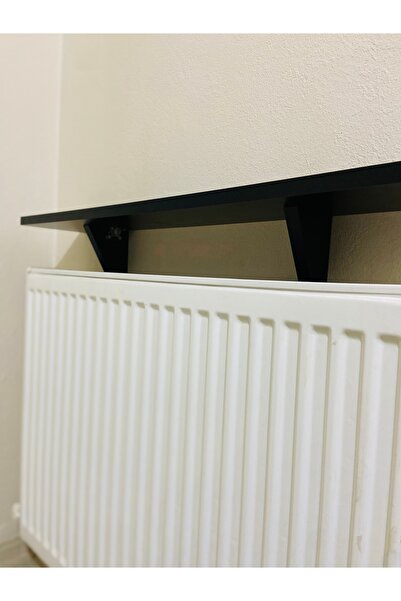 eneefwood petek üstü raf 120x15 mat siyah dresuar